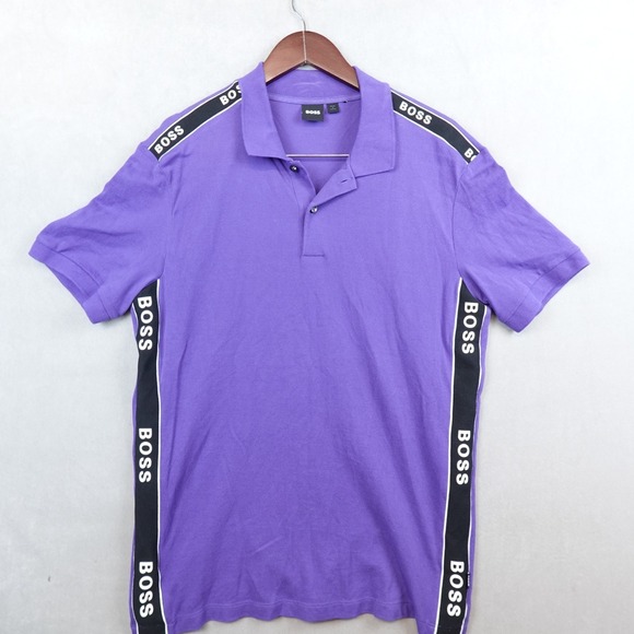 Hugo Boss Polo Shirt Stretch Men Medium Short Sleeve - Picture 1 of 6